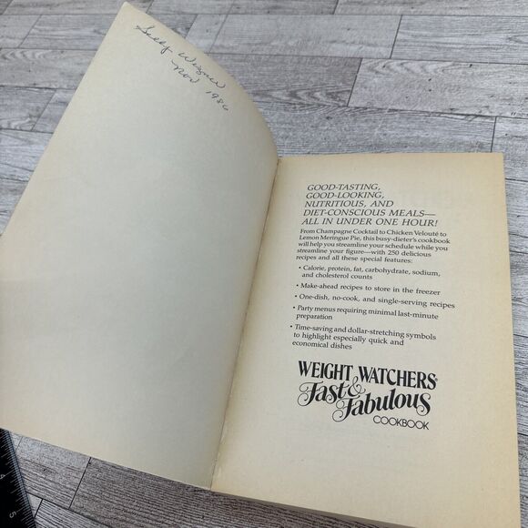 Vintage Paperback Weight Watchers Fast & Fabulous Cookbook Jean Nidetch 1985 WW - Picture 7 of 16